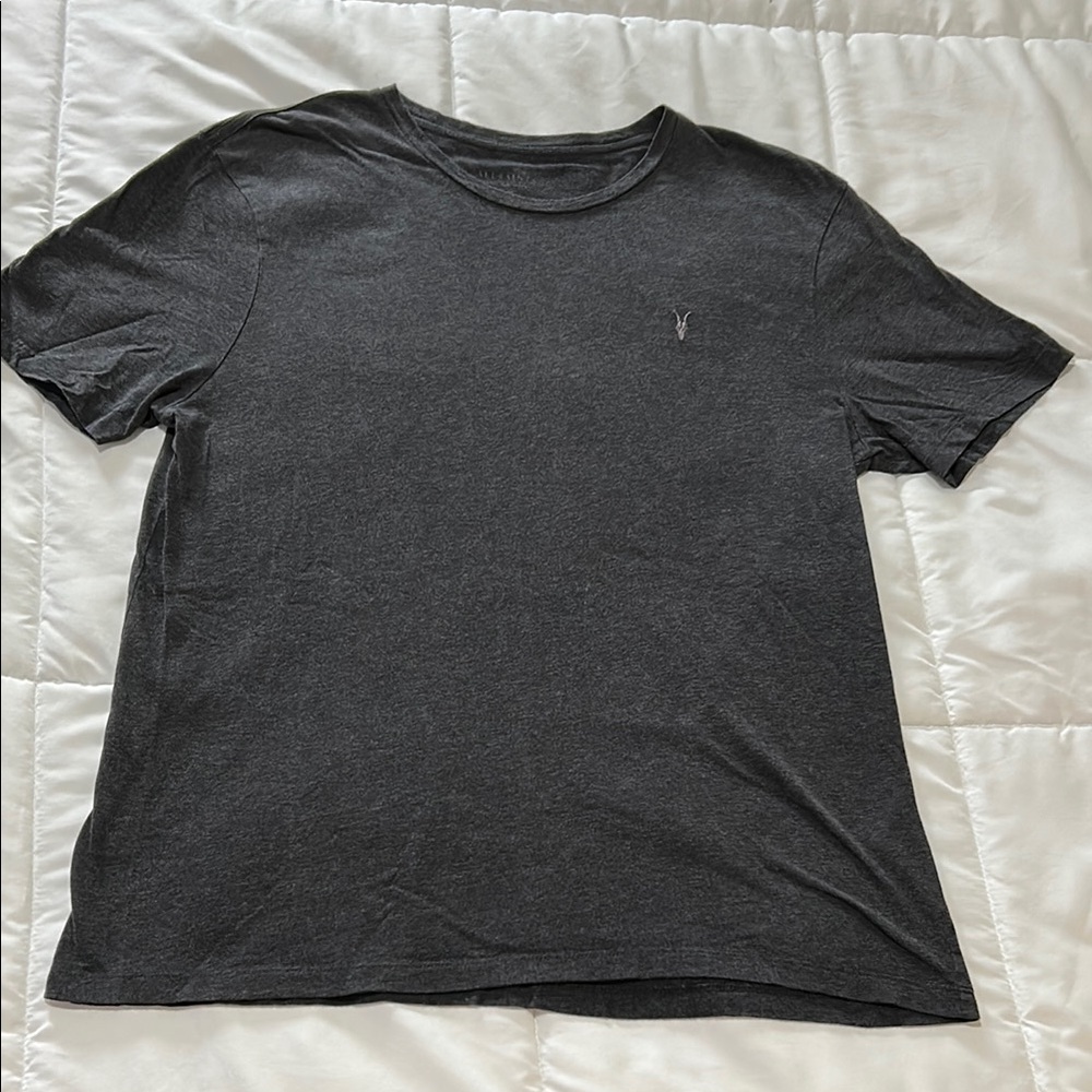 All Saints Race Tonic Charcoal Short Sleeve Tee